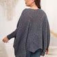 Plus Size Round Neck Batwing Sleeve Sweater - GiFTiFY