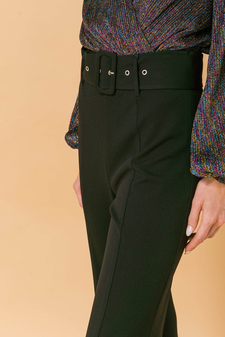 COUNTDOWN THE HOURS WOVEN FLARED PANTS - GiFTiFY