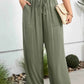 Plus Size High Waist Wide Leg Drawstring Pants - GiFTiFY