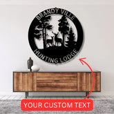 Deer Forest Text Personalized Gifts - Custom Metal Sign, Anniversary/Wedding/Housewarming Gift - GiFTiFY
