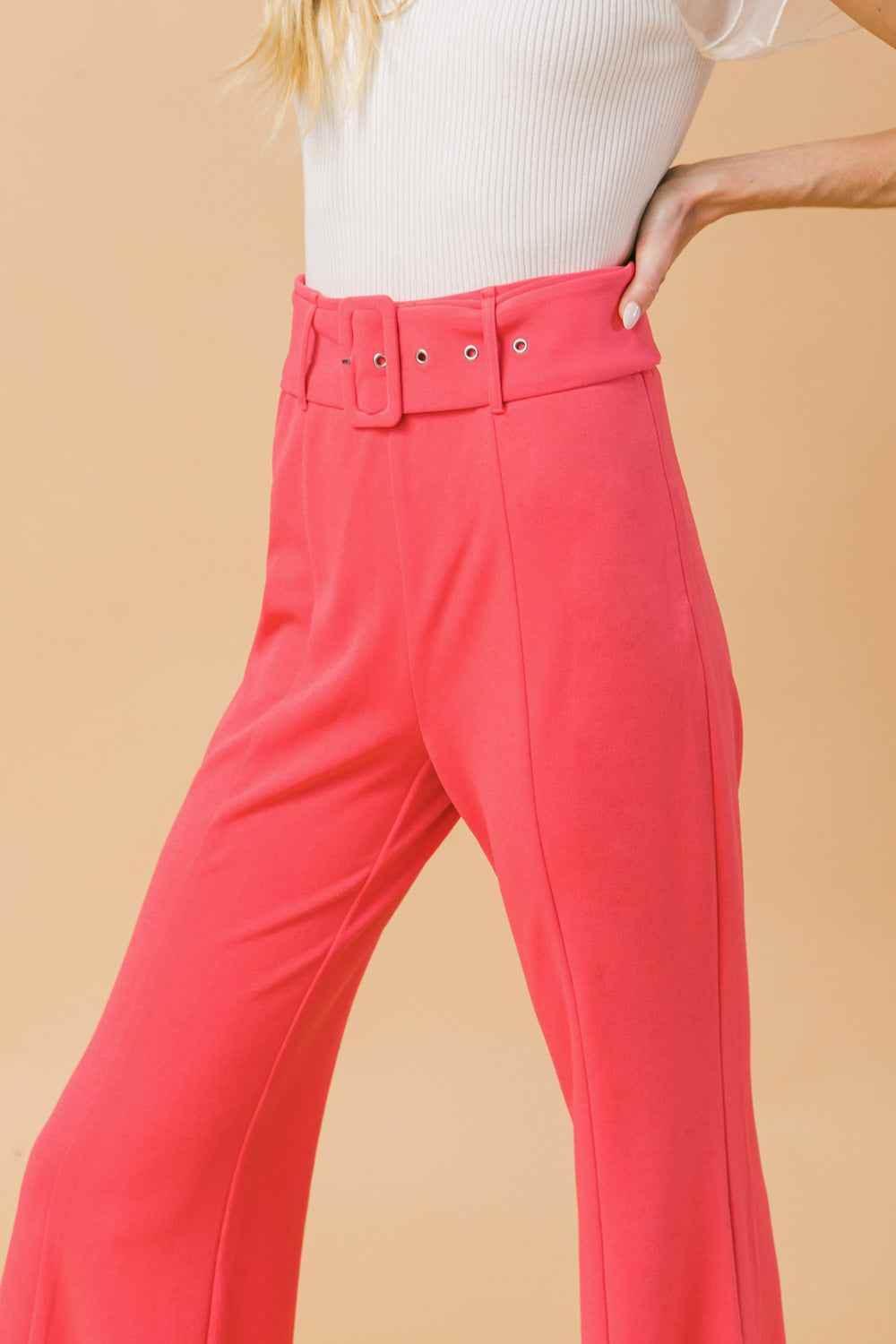 COUNTDOWN THE HOURS WOVEN FLARED PANTS - GiFTiFY