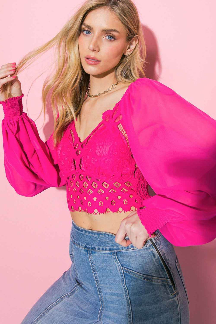 FOREVER EXQUISITE WOVEN TOP - GiFTiFY