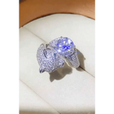 Diamond Gemstone Panther Adjustable Animal Ring - GiFTiFY