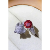 Diamond Gemstone Panther Adjustable Animal Ring - GiFTiFY