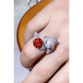 Diamond Gemstone Panther Adjustable Animal Ring - GiFTiFY