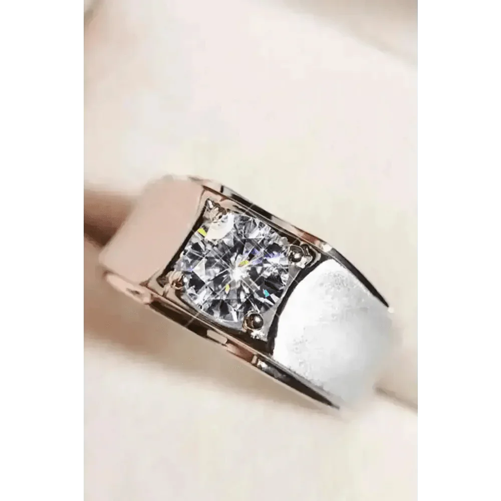 Diamond Silver Wide Band Ring - GiFTiFY