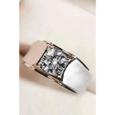 Diamond Silver Wide Band Ring - GiFTiFY