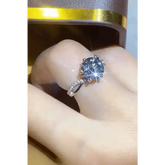 Diamond Twisted Band Ring Turn Heads 2 Carat Moissanite Ring - GiFTiFY