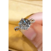 Diamond Twisted Band Ring Turn Heads 2 Carat Moissanite Ring - GiFTiFY