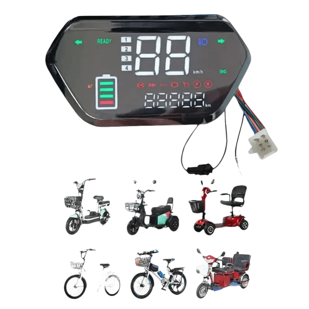Motorcycle Speedometer LCD Display Speed Control Panel Ebike LCD Display by Little Bird Sport Store