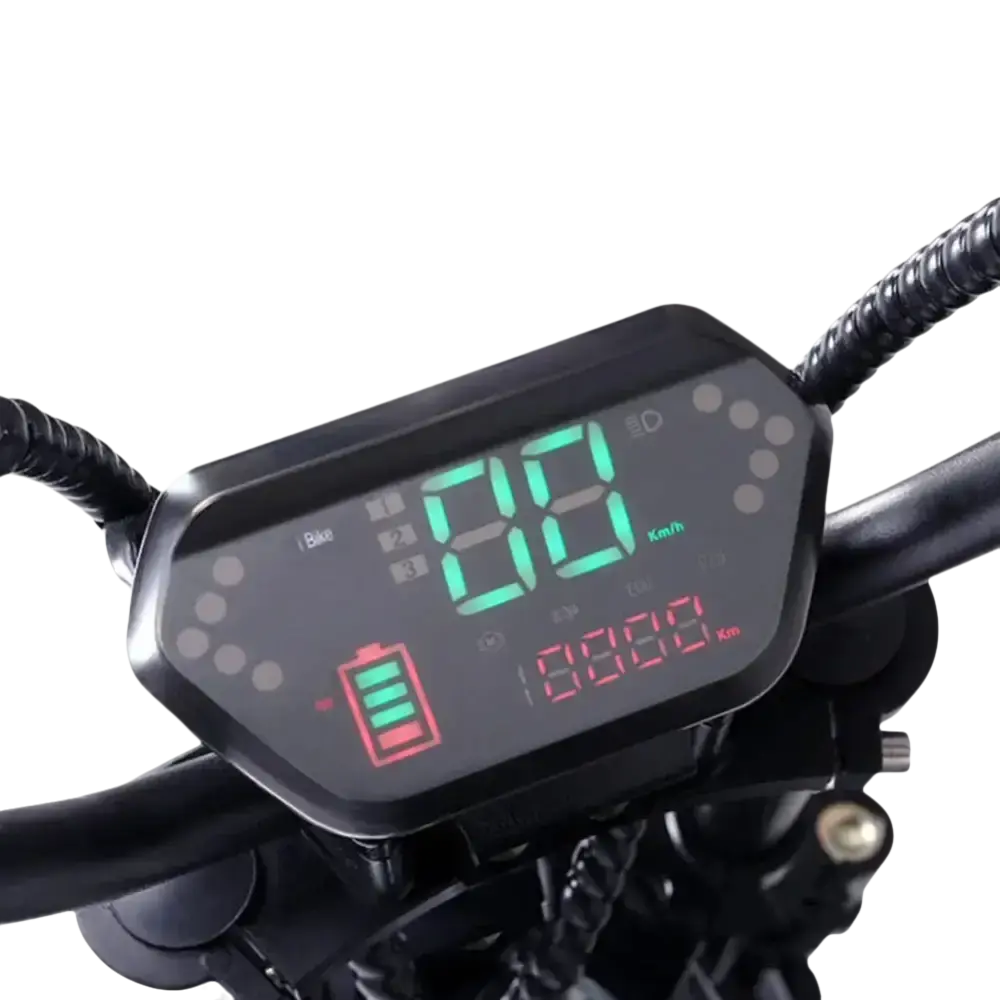Digital scooter dashboard.