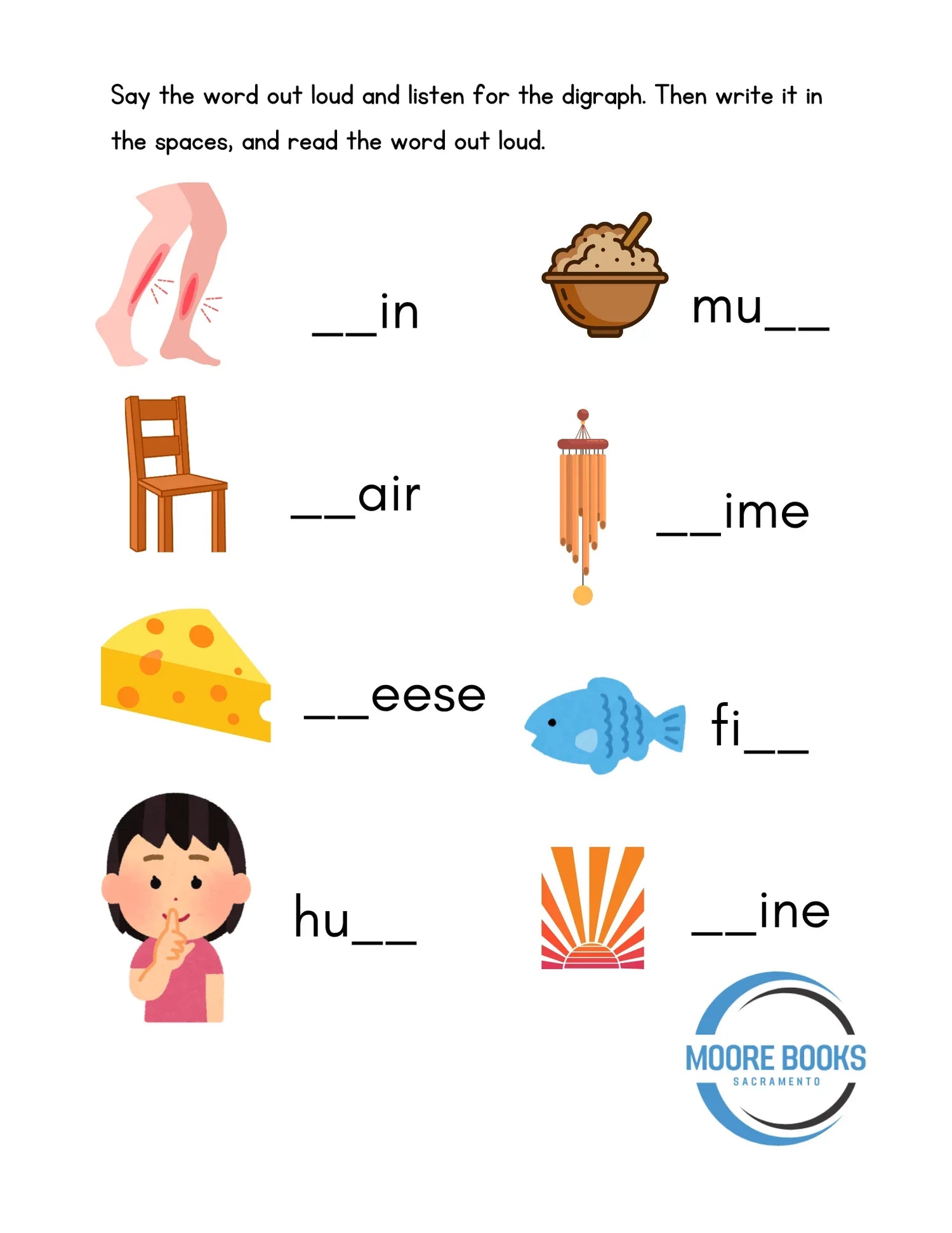 Consonant Digraphs - Printable Worksheets Plus Video - GiFTiFY