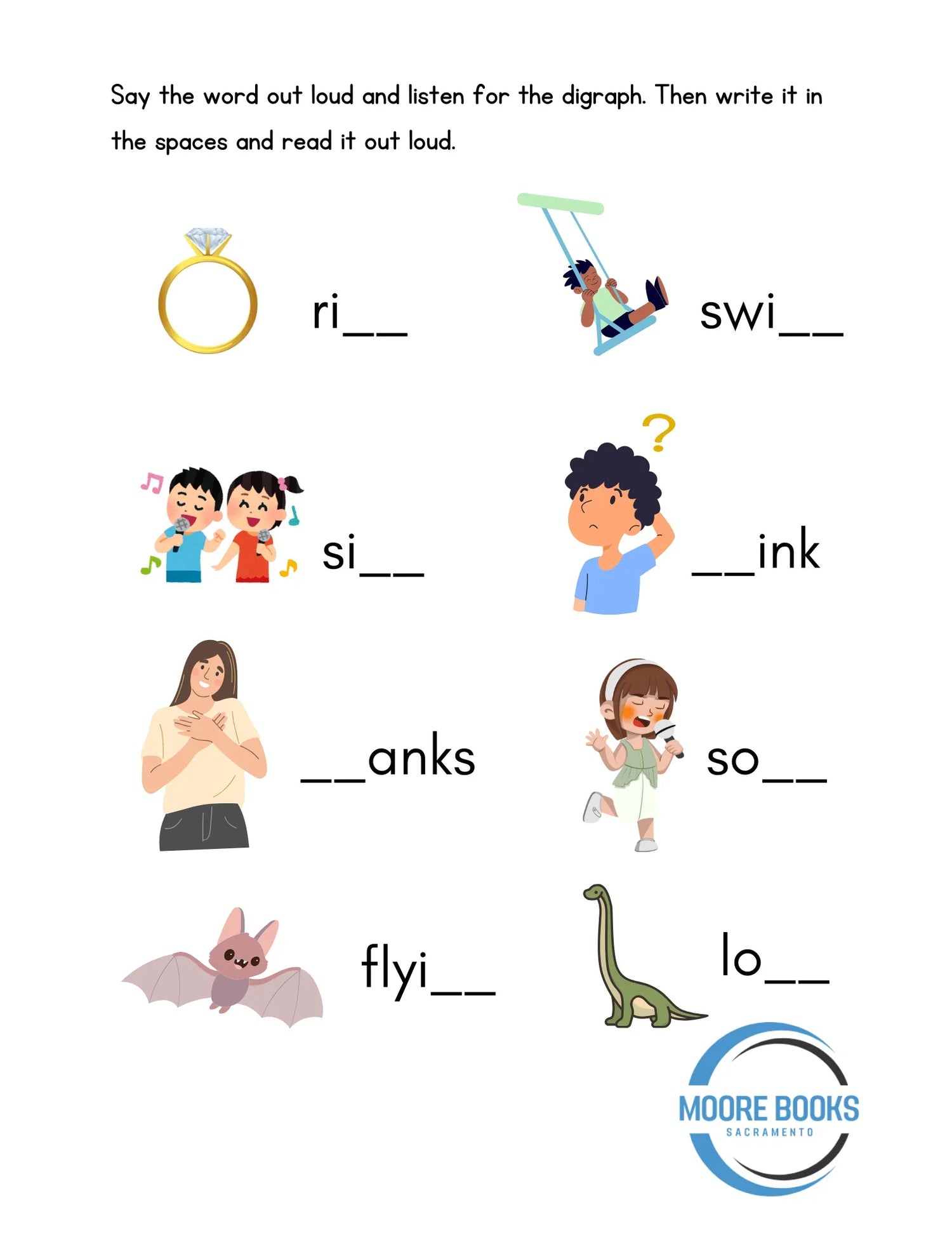 Consonant Digraphs - Printable Worksheets Plus Video - GiFTiFY