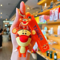 Disney Cartoon Anime Lilo and Stitch Pendant Keychains Holder Car Key Chain Key Ring Mobile