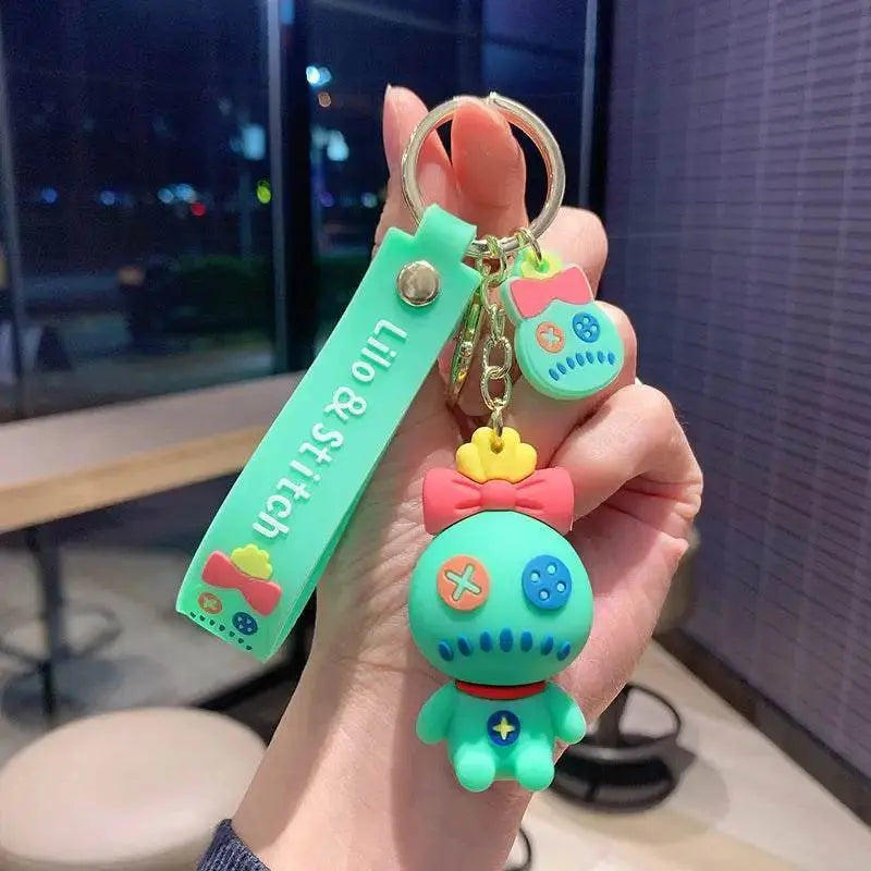 Disney Cartoon Anime Lilo and Stitch Pendant Keychains Holder Car Key Chain Key Ring Mobile Phone Bag Hanging Jewelry Gifts - GiFTiFY