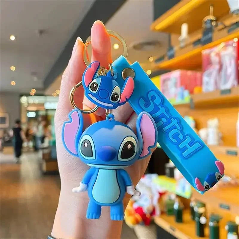 Disney Cartoon Anime Lilo and Stitch Pendant Keychains Holder Car Key Chain Key Ring Mobile Phone Bag Hanging Jewelry Gifts - GiFTiFY
