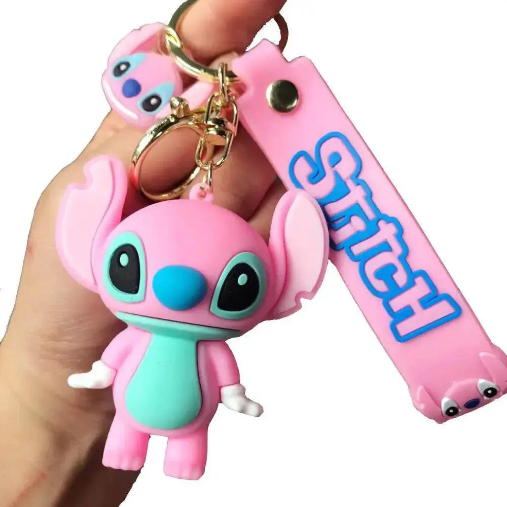 Disney Cartoon Anime Lilo and Stitch Pendant Keychains Holder Car Key Chain Key Ring Mobile Phone Bag Hanging Jewelry Gifts - GiFTiFY