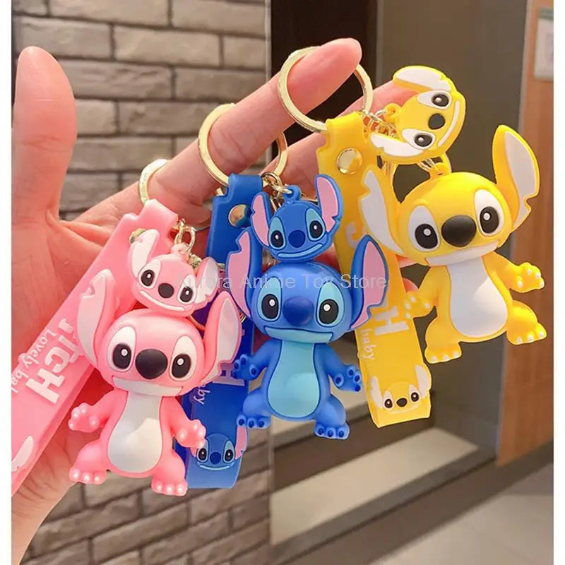 Disney Cartoon Anime Lilo and Stitch Pendant Keychains Holder Car Key Chain Key Ring Mobile Phone Bag Hanging Jewelry GiftsCar Key Chain,Disney Cartoon Anime,Jewelry Gifts,Key Ring,Keychains Holder,Lilo and Stitch Pendant,Mobile Phone Bag Hanging