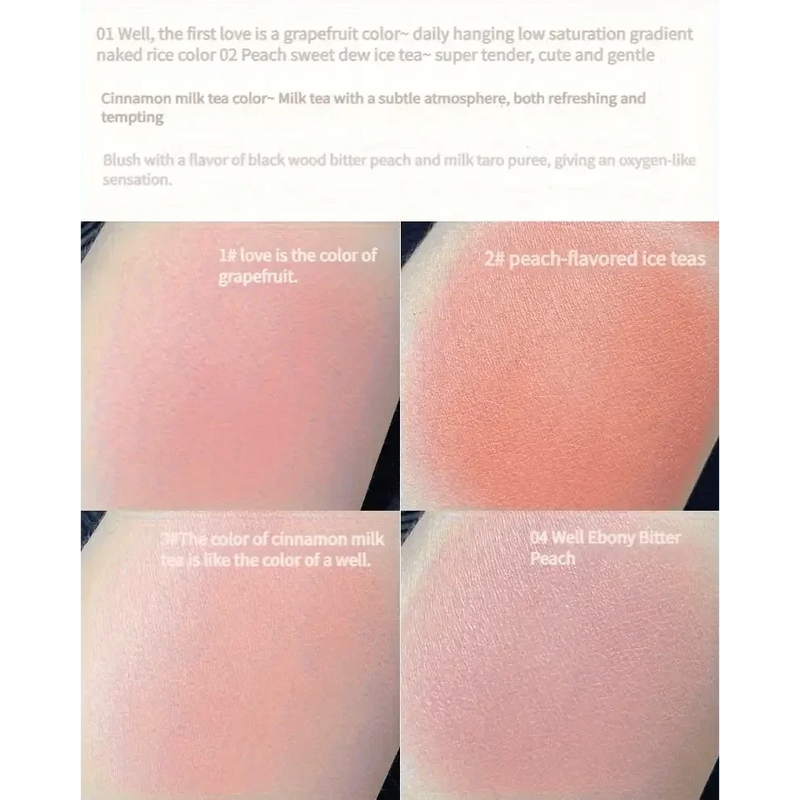 Dual Gradient Blush Highlights Natural Nude Makeup Brightening Cheek Purple Blue Female Niche Brand 2024 New Makeup by Dropshee
