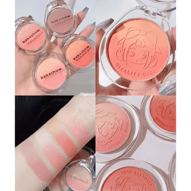Dual Gradient Blush Highlights Natural Nude Makeup Brightening Cheek Purple Blue Female Niche Brand 2024 New - GiFTiFY