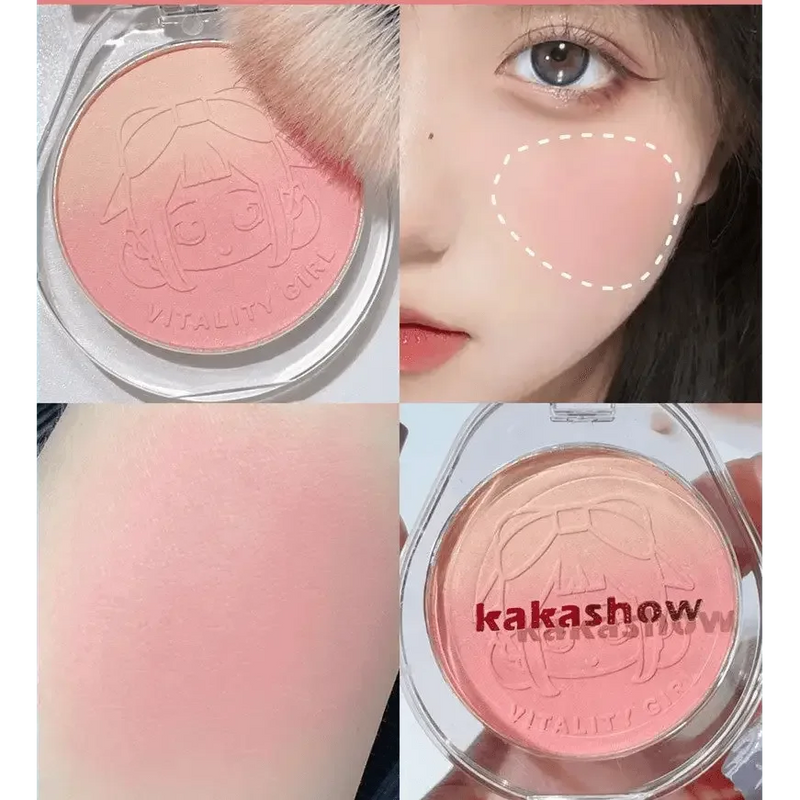 Dual Gradient Blush Highlights Natural Nude Makeup Brightening Cheek Purple Blue Female Niche Brand 2024 New Makeup by Dropshee