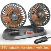 Dual Head Car Fan USB 12V 24V Adjustable - GiFTiFY