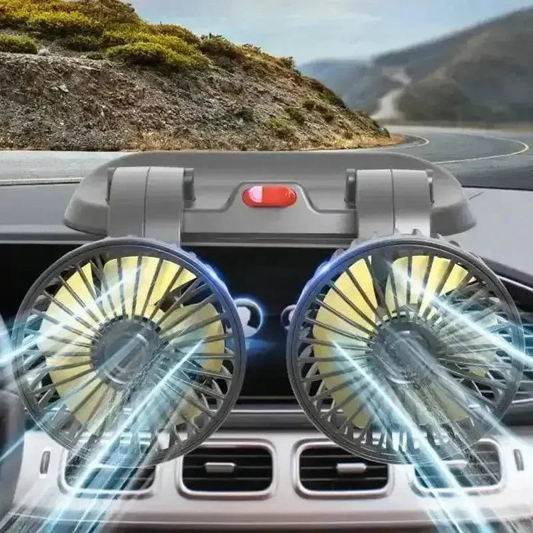 Dual Head Car Fan USB 12V 24V Adjustable - GiFTiFY