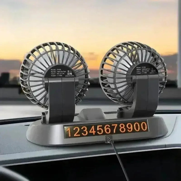 Dual Head Car Fan USB 12V 24V Adjustable - GiFTiFY