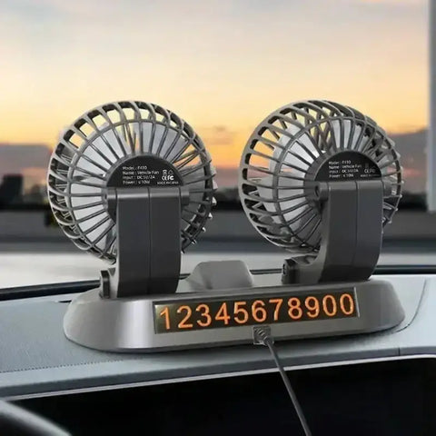 Dual Head Car Fan USB 12V 24V Adjustable - GiFiFY