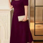 Plus Size Square Neck Puff Sleeve Midi Dress - GiFTiFY