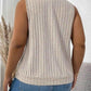 Plus Size Ribbed Knit Keyhole Tank Top - GiFTiFY