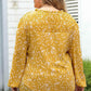 Plus Size Notched Neck Smocked Blouse - GiFTiFY