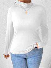 Plus Size Long Sleeve Fitted Turtleneck T-Shirt - GiFTiFY