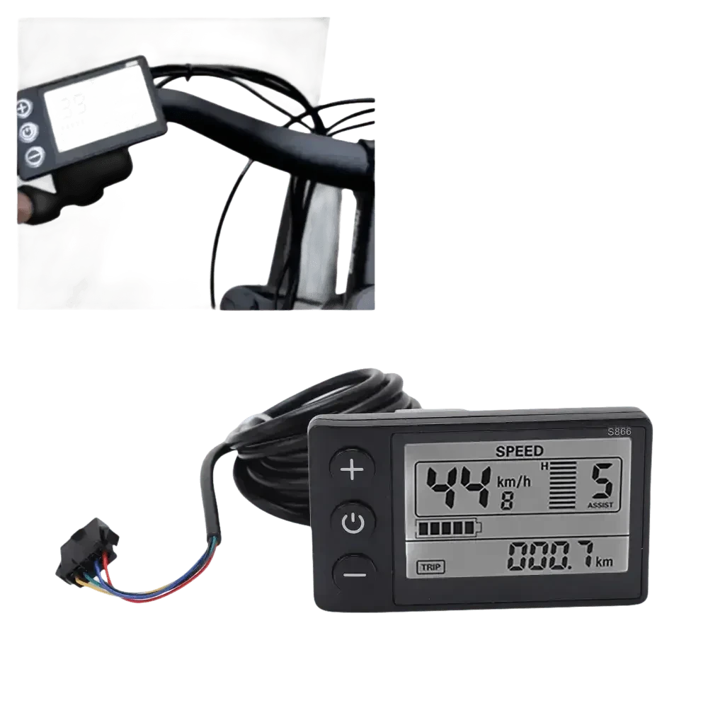 Electric Bike Display Waterproof SM LCD S866 Ebike LCD Display by WIND CHASER OUTDOOR Store