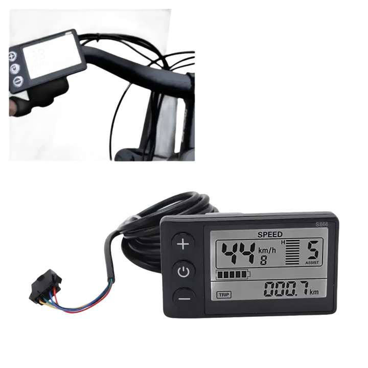 Electric Bike Display Waterproof SM LCD S866 - GiFTiFY