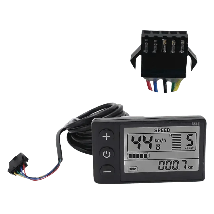 Electric Bike Display Waterproof SM LCD S866 Ebike LCD Display by WIND CHASER OUTDOOR Store