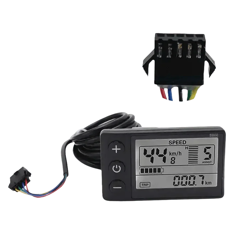 Electric Bike Display Waterproof SM LCD S866 Ebike LCD Display by WIND CHASER OUTDOOR Store