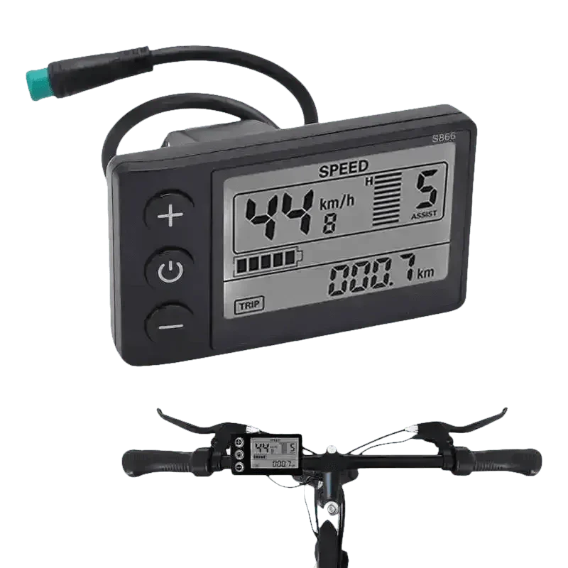 Electric Bike Display Waterproof SM LCD S866 Ebike LCD Display by WIND CHASER OUTDOOR Store