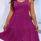 Plus Size Tiered Scoop Neck Tank Dress
