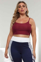 Plus Size Ribbed Spaghetti Strap Top - GiFTiFY