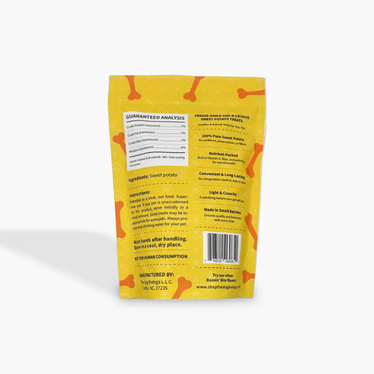 Human-Grade Freeze-Dried Dog Treats/Cat Treats| 100% Sweet Potato | Bussin’ Bites Yam-A-Licious