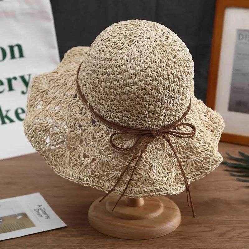 Fashionable Handmade Crochet Straw Hat Womenswear by CJ