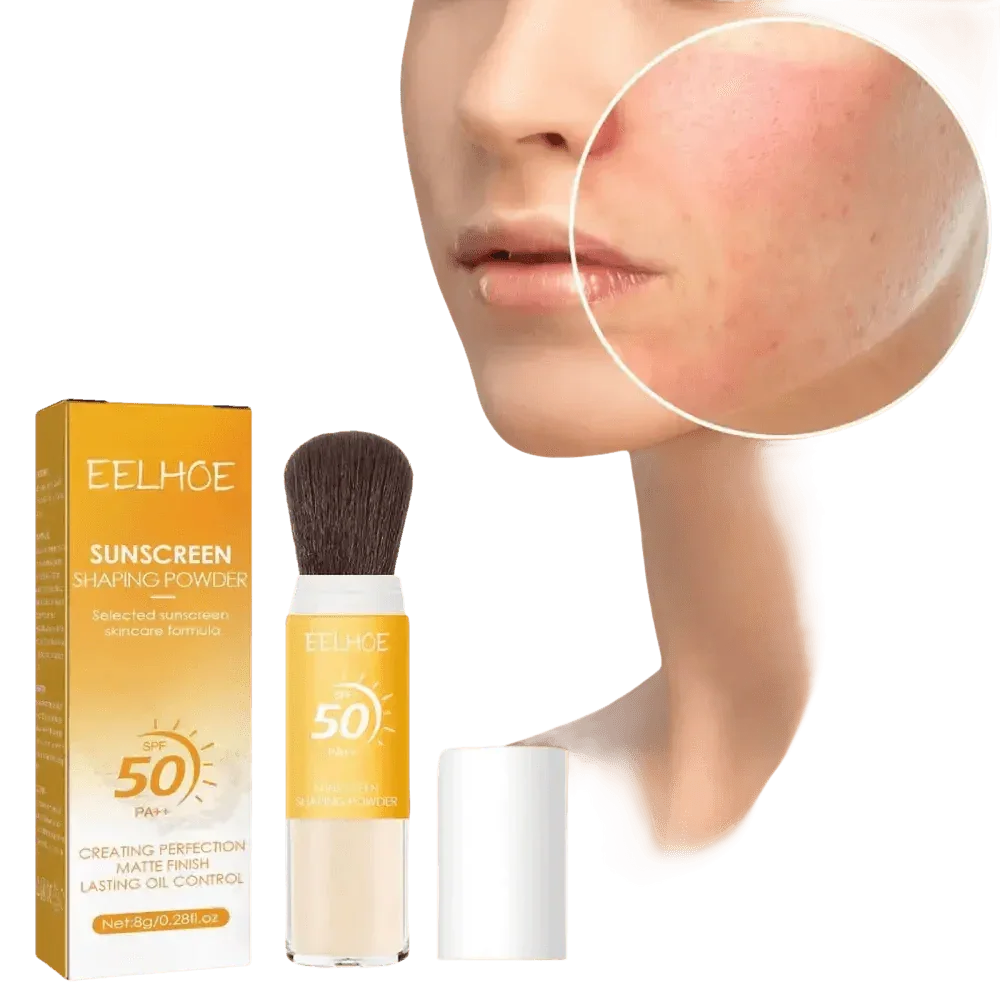 Eelhoe Sunscreen Setting Powder with Brush Breathable Finish Makeup by CJ