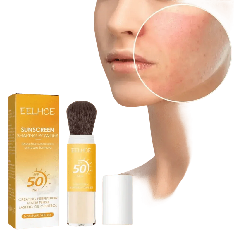 Eelhoe Sunscreen Setting Powder with Brush Breathable Finish Makeup by CJ