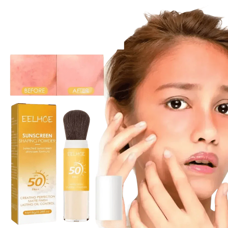 Eelhoe Sunscreen Setting Powder with Brush Breathable Finish - GiFTiFY