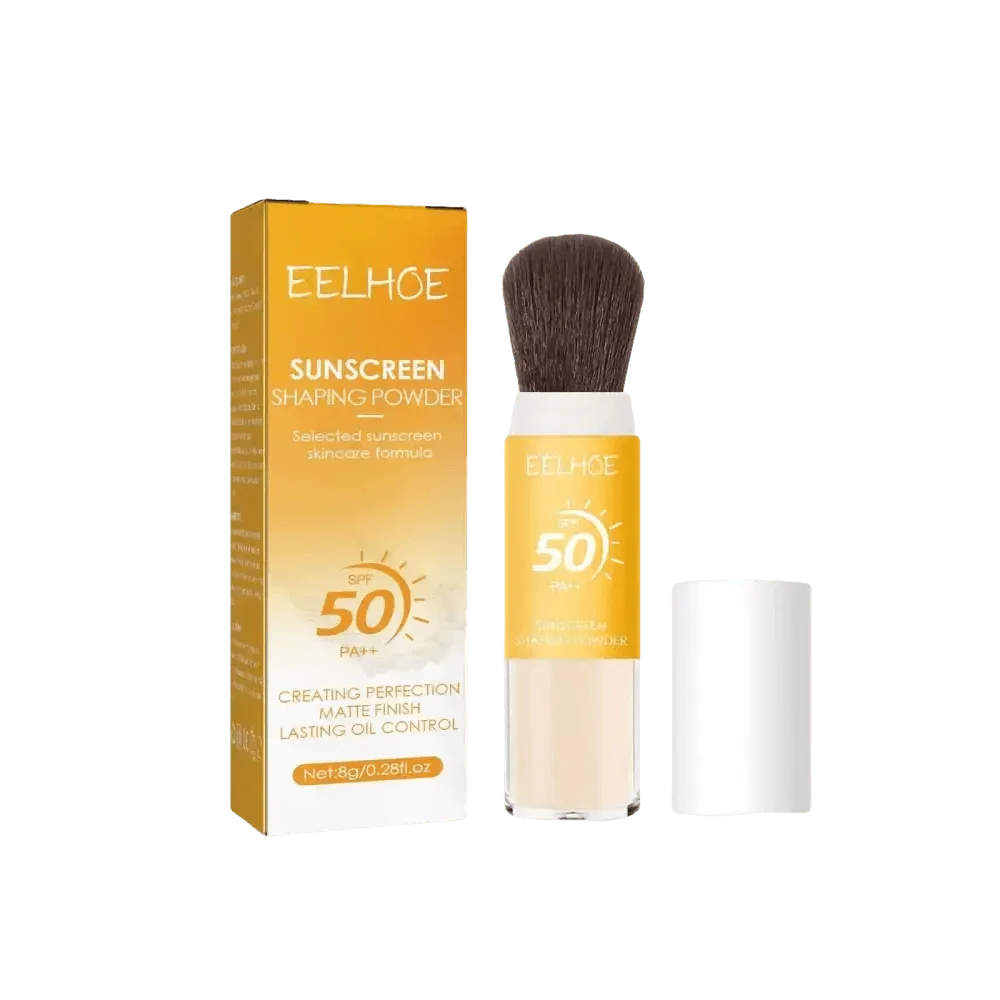 Eelhoe Sunscreen Setting Powder with Brush Breathable Finish Makeup by CJ