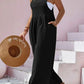 Plus Size Square Neck Wide Leg Overalls