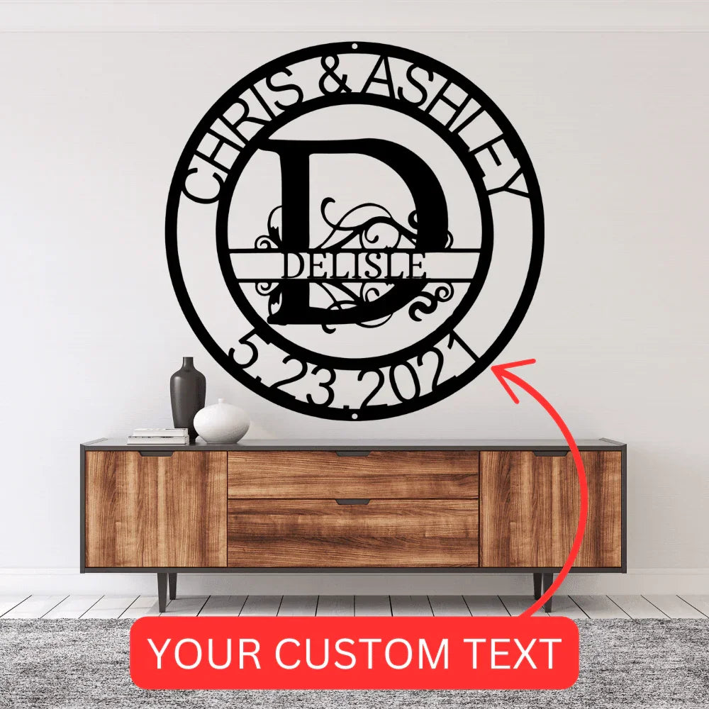 Name Sign - Custom Metal Sign, Split Letter, Wedding Gift - GiFTiFY