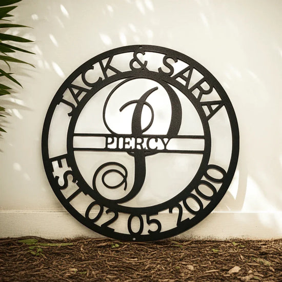 Elaborate Name Personalized Gifts - Custom Metal Sign, Split Letter - GiFTiFY