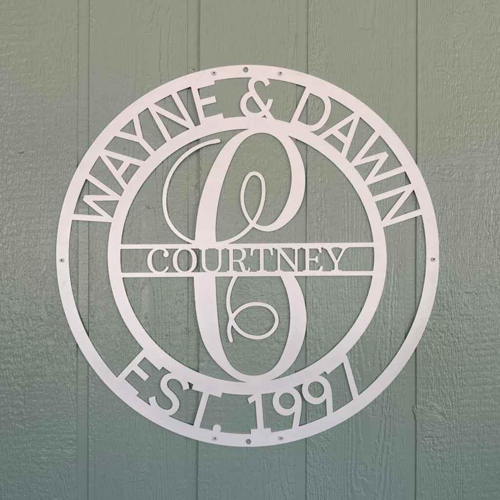 Elaborate Name Personalized Gifts - Custom Metal Sign, Split Letter - GiFTiFY